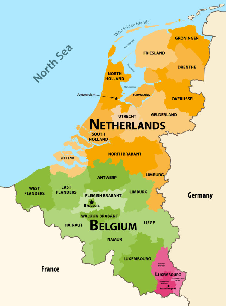 The Netherlands and Belgium